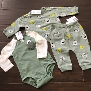H&M 3 piece baby set, 4-6m